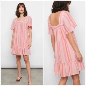 Rails Valentina Dress in Dawn Stripe Ruffle Striped
Pink linen Size XS